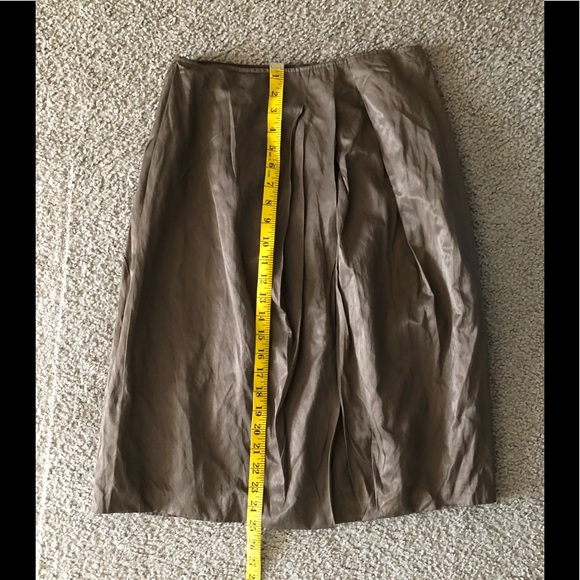 Lafayette 148 NY Taffeta Skirt size 8 Pleated Front Chic cozy gorgeous style - Picture 9 of 13